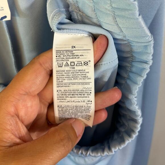 Old Navy Women's Light Blue High Waisted Active Track Pants NWT 2X - Picture 6 of 6